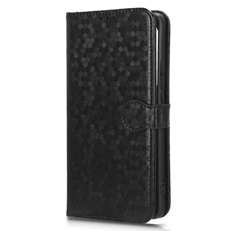 Étui pour téléphone pour Motorola Edge 40 5G, portefeuille en cuir PU avec support, couverture à motif de points - Noir
