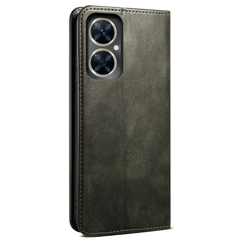 Für Huawei nova 11i / Maimang 20 / Enjoy 60 Pro Wallet Handyhülle Wachsige Crazy Horse Textur PU Leder Standhülle - Grün