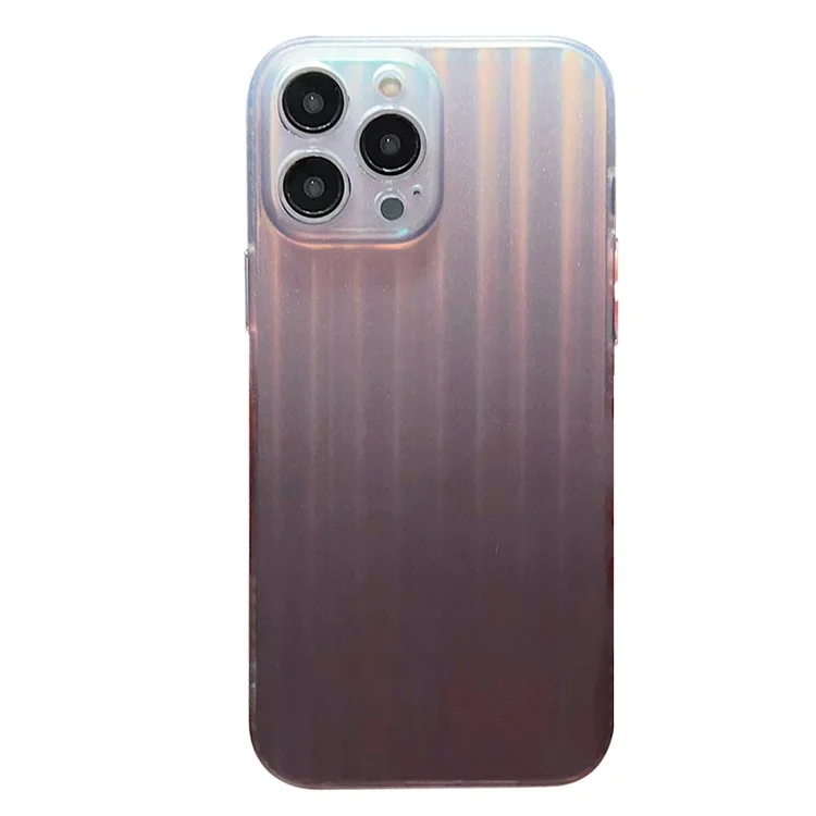 For iPhone 14 Pro Laser IMD Design Mobile Phone Cover Suitcase-Shaped Acrylic+TPU Phone Case Shell - Grey