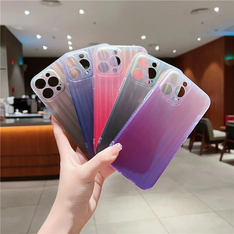 For iPhone 14 Pro Laser IMD Design Mobile Phone Cover Suitcase-Shaped Acrylic+TPU Phone Case Shell - Grey