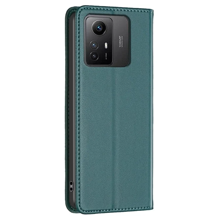 Étui de protection BINFEN COLOR BF18 pour Xiaomi Redmi Note 12S 4G, coque en cuir avec porte-cartes - Vert