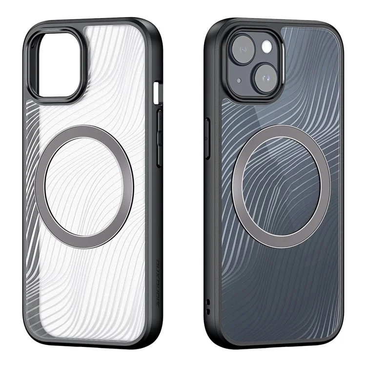 DUX DUCIS Aimo Series for iPhone 15 Plus Magnetic Phone Cover TPU+PC Matte Case (REACH Certification) - Black