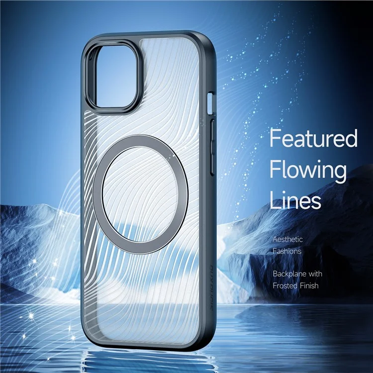 DUX DUCIS Aimo Series for iPhone 15 Plus Magnetic Phone Cover TPU+PC Matte Case (REACH Certification) - Black