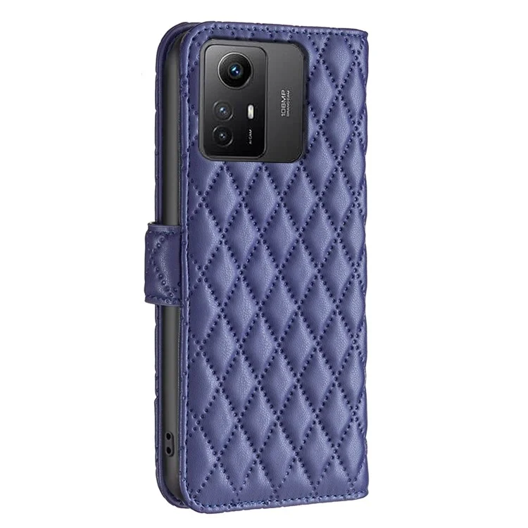 BINFEN COLOR BF Style-14 für Xiaomi Redmi Note 12S 4G bedrucktes Mobile Phone Cover Geldbörse Leder Stand Case - Blau