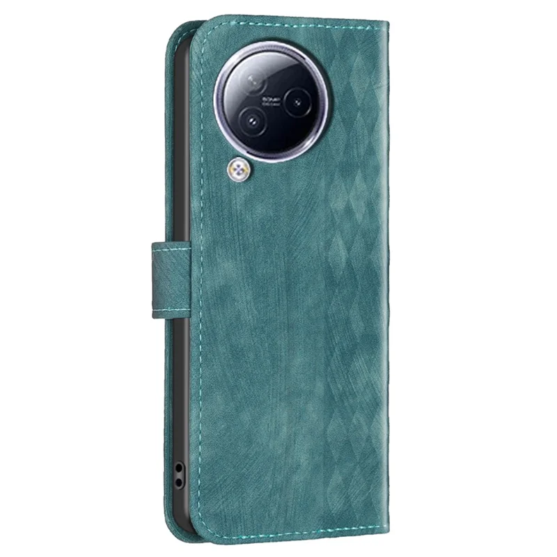 Geprägtes Rhombus-Handy-Case für Xiaomi Civi 3 5G, Standfuß-Brieftasche aus PU-Leder Handyhülle - Grün