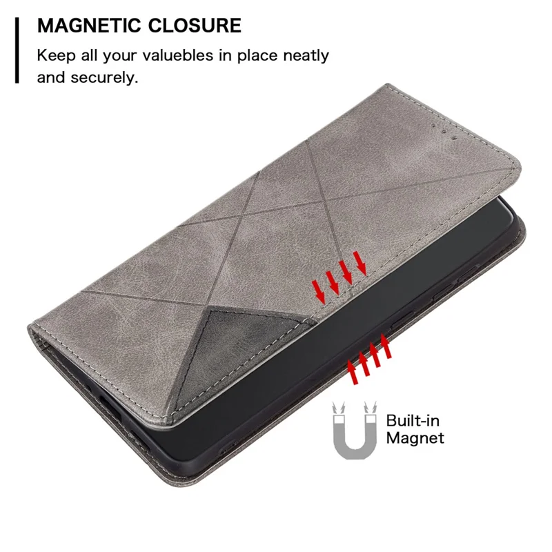 Para Xiaomi Civi 3 5G Capa de Telefone Celular Suporte Carteira de Couro - Cinza