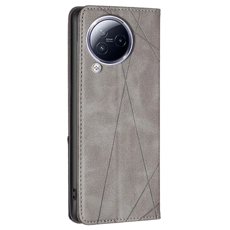 Para Xiaomi Civi 3 5G Capa de Telefone Celular Suporte Carteira de Couro - Cinza