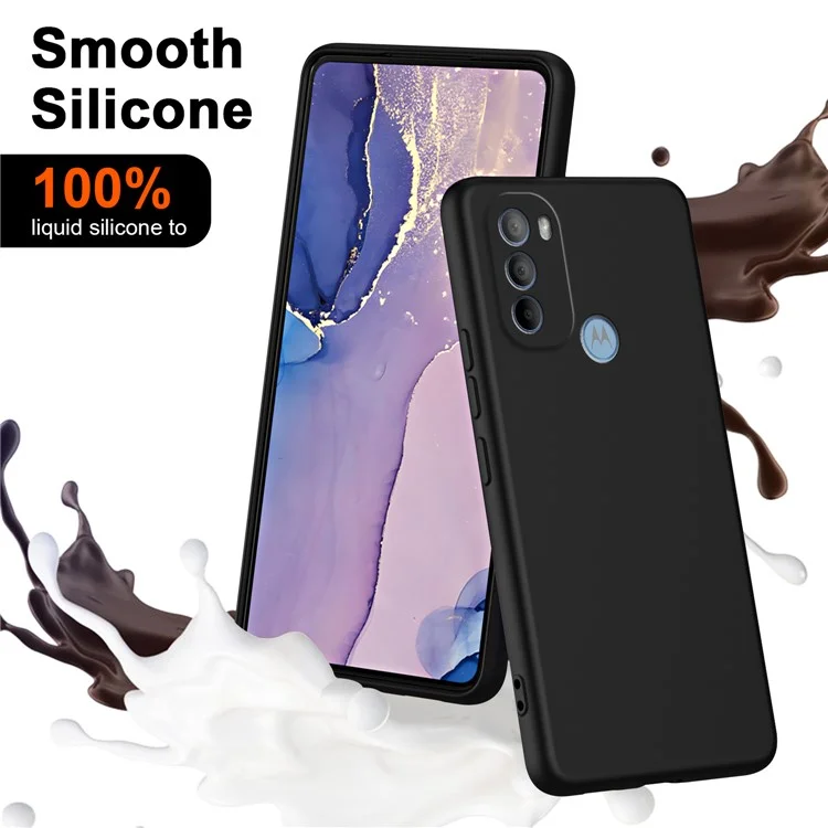 Rubberized TPU Case for Motorola Moto G31 4G , Fiber Lining 2.2mm Thickness Phone Cover - Black
