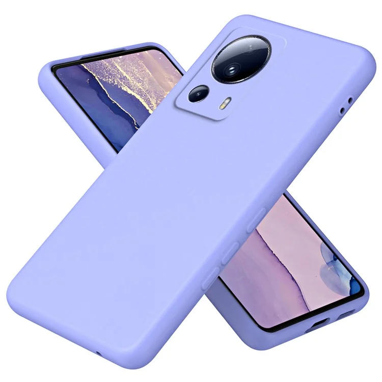 Для Xiaomi 13 Lite / Civi 2 5G 2.2мм TPU Чехол для телефона с волокнистой подкладкой с резиновым покрытием, противоударный чехол для телефона - фиолетовый
