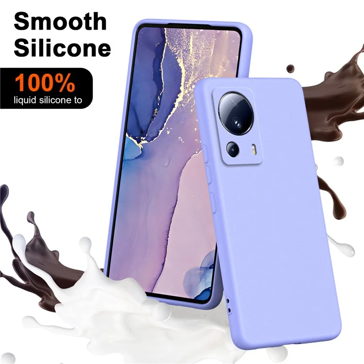 Для Xiaomi 13 Lite / Civi 2 5G 2.2мм TPU Чехол для телефона с волокнистой подкладкой с резиновым покрытием, противоударный чехол для телефона - фиолетовый