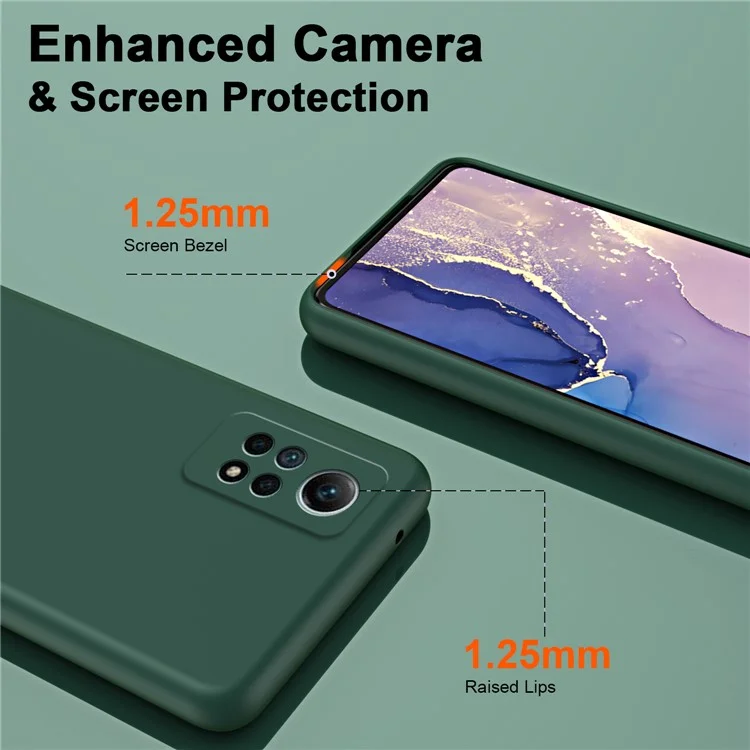 Per Xiaomi Redmi Note 12 Pro 4G Fiber Lining TPU Phone Case 2.2mm Thickness Rubberized Phone Cover - Nero