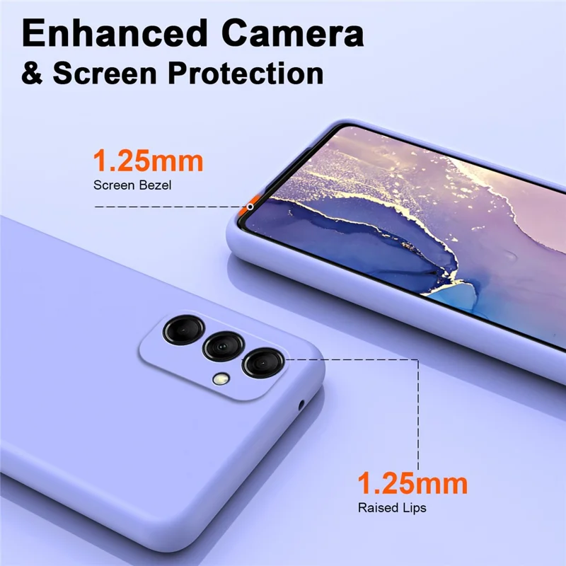 For Samsung Galaxy M14 5G Fiber Fodring Blød TPU Telefonbeskyttelse 2,2 mm Tykkelse Gummibelagt Cover - Sort