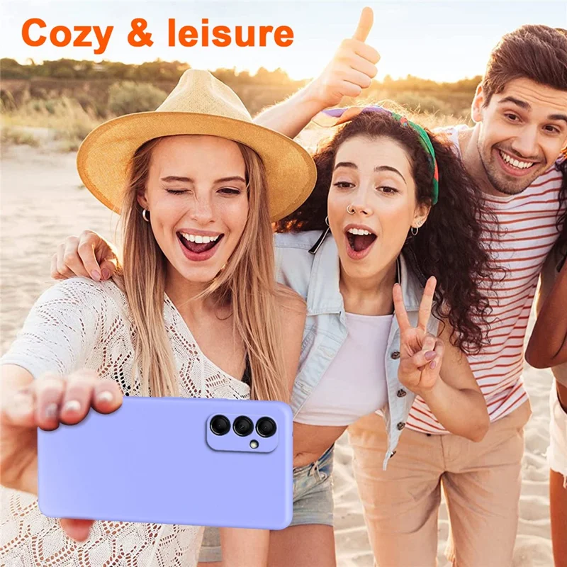 For Samsung Galaxy M14 5G Fiber Fodring Blød TPU Telefonbeskyttelse 2,2 mm Tykkelse Gummibelagt Cover - Sort