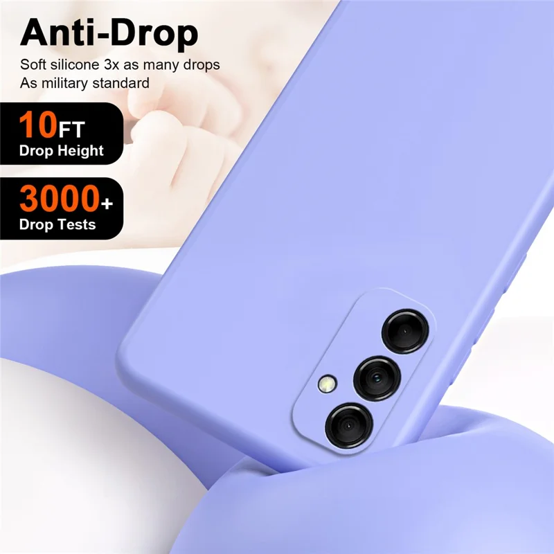 For Samsung Galaxy M14 5G Fiber Fodring Blød TPU Telefonbeskyttelse 2,2 mm Tykkelse Gummibelagt Cover - Sort