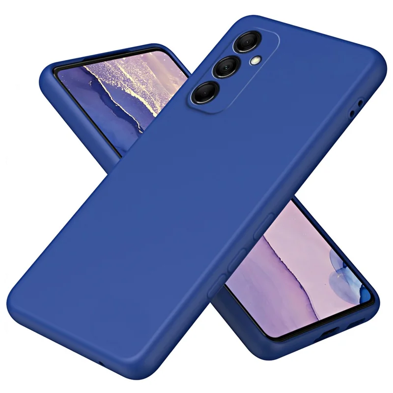For Samsung Galaxy M14 5G Fiber Lining Soft TPU Phone Case 2.2mm Thickness Rubberized Phone Cover - Blue
