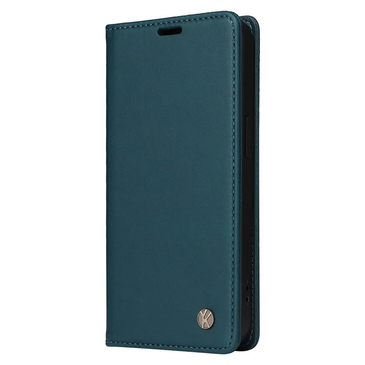YIKATU YK-001 For iPhone 15 Pro PU Leather Wallet Phone Cover Magnetic Closing Flip Stand Case - Green