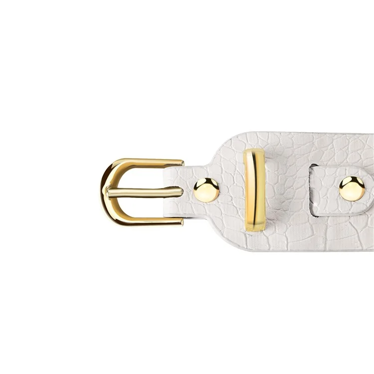 Para Xiaomi Redmi Note 12S 4G Capa de Telefone Eletroplatada Pulseira Suporte Couro Revestido Caso TPU - Branco