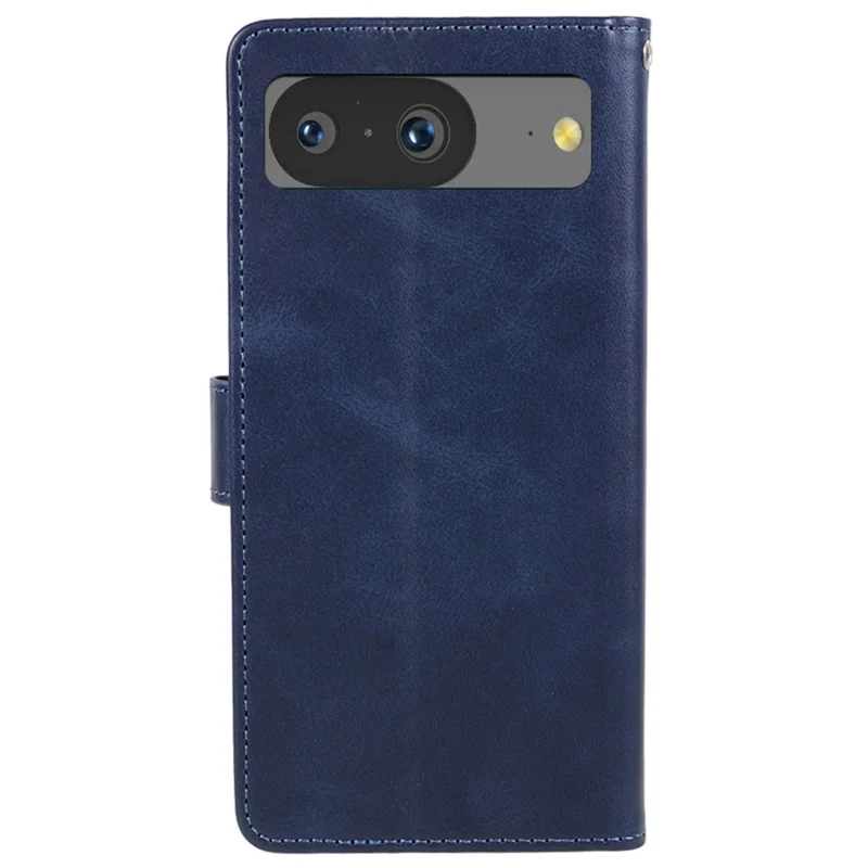 For Google Pixel 8 PU Leather Wallet Phone Case Calf Texture Anti-drop Stand Cover - Blue