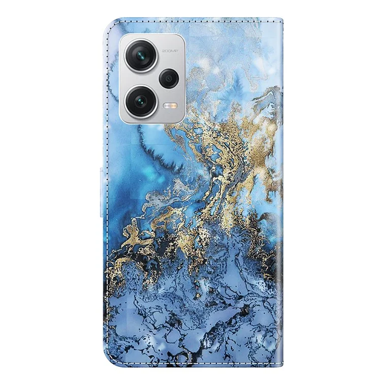 Кожаный кошелек-чехол с 3D-узором для Xiaomi Redmi Note 12 Pro+ 5G - Долина Баухинии