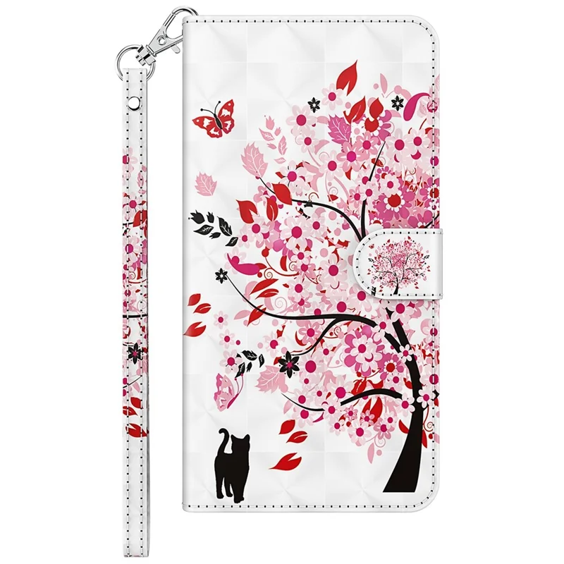 For Xiaomi Redmi Note 12 Pro+ 5G Leather Wallet Phone Case 3D Pattern Printing Stand Cover with Strap - Wish Tree