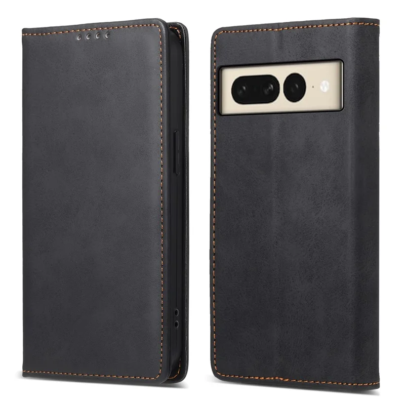 DF-05 For Google Pixel 8 Pro Business Solid Color Leather Phone Case RFID Blocking Wallet Stand Cover - Black
