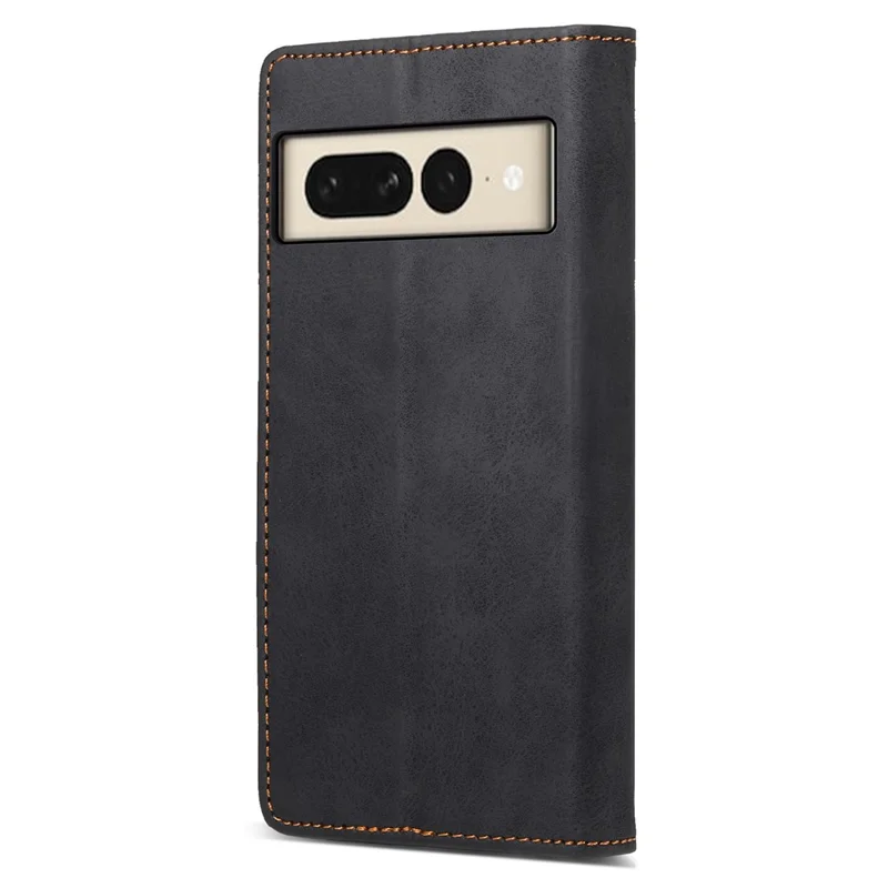 DF-05 For Google Pixel 8 Pro Business Solid Color Leather Phone Case RFID Blocking Wallet Stand Cover - Black