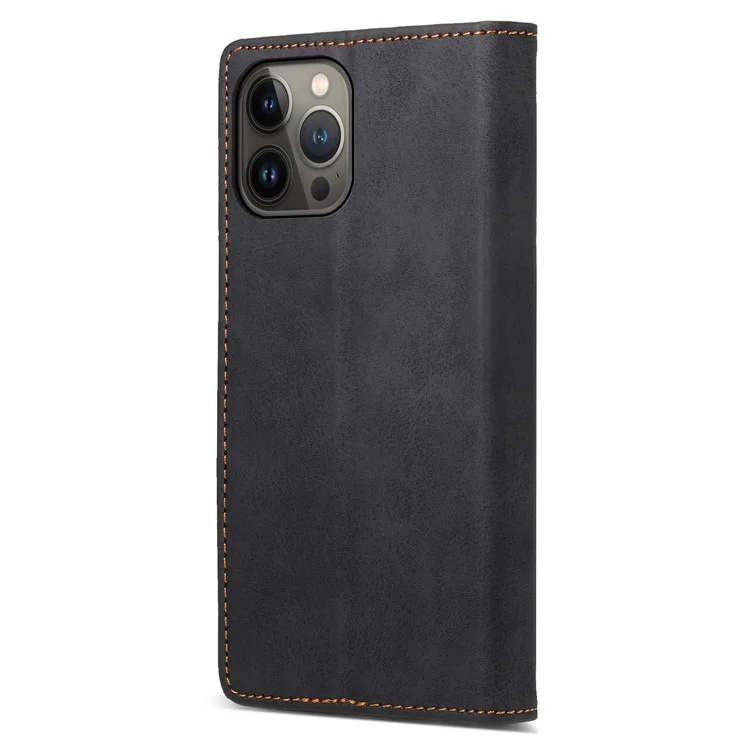 DF-05 Per iPhone 13 Pro Max 6.7 pollici Custodia Protettiva con Supporto per Wallet RFID Blocking - Nero