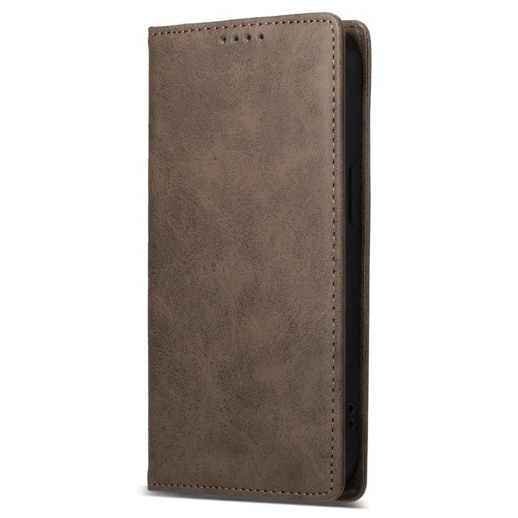 DF-05 Business Wallet Case für iPhone 13 Pro, PU-Leder, RFID-blockierende Standanzeige, Telefonabdeckung - Braun