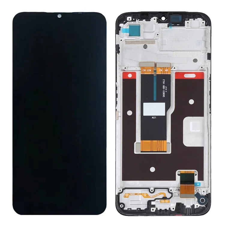 Für Realme C31 Grade B LCD-Bildschirm und Digitizer-Baugruppe + Rahmen Reparaturteil (ohne Logo)