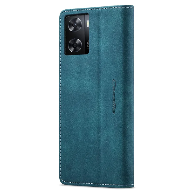 CASEME 013 Series Funda de Cuero para Oppo A57 4G / A57s 4G / A57e 4G / A77 4G / A77s 4G / OnePlus Nord N20 SE 4G Cartera Soporte para Teléfono - Azul