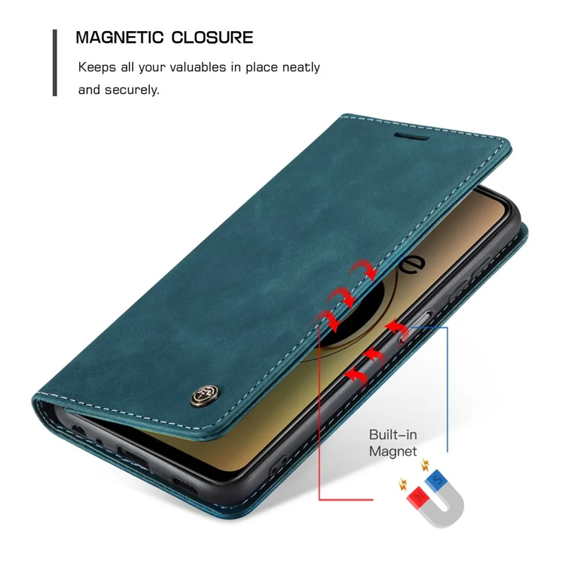 CASEME 013 Series For Realme 10 4G PU Leather Stand Wallet Case Flip Cell Phone Cover - Blue