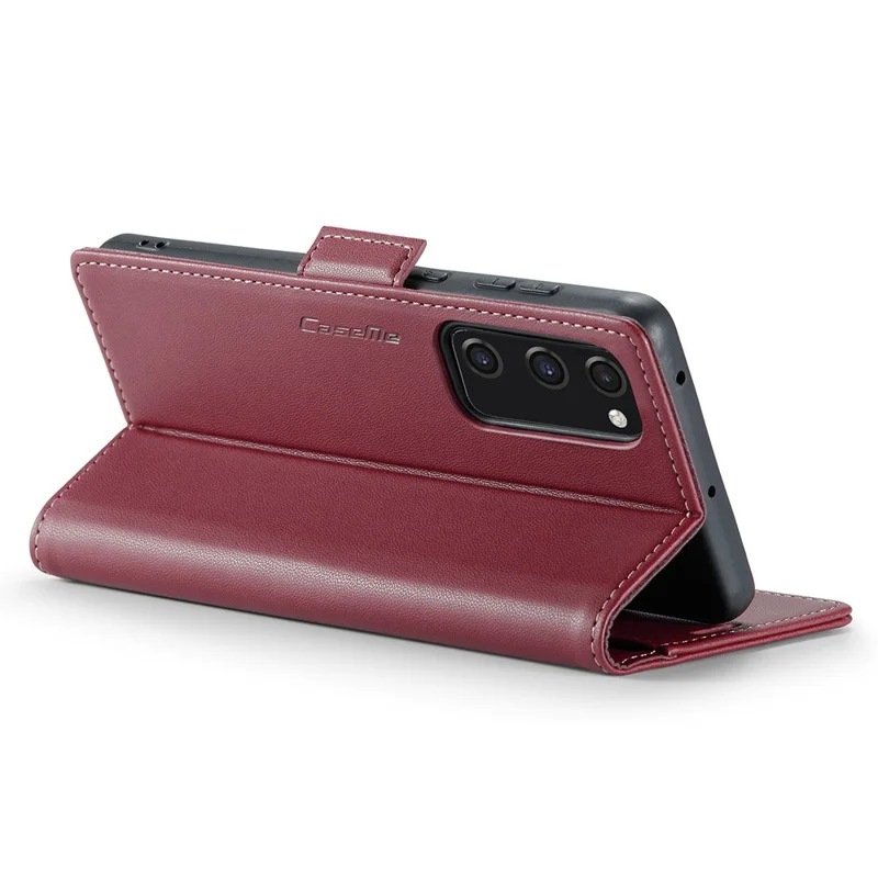 CASEME 023 Série pour Samsung Galaxy S20 FE / S20 FE 5G / S20 FE 2022 / S20 Lite Étui en cuir Portefeuille Couverture de blocage RFID - Rouge