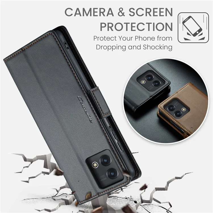 CASEME 023 Series per Motorola Moto G Stylus 5G (2023) Custodia a portafoglio da viaggio con supporto - Nero