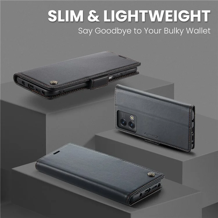 CASEME 023 Series per Motorola Moto G Stylus 5G (2023) Custodia a portafoglio da viaggio con supporto - Nero