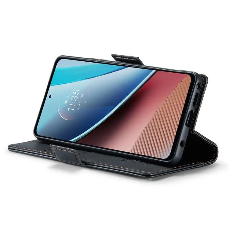 CASEME 023 Series per Motorola Moto G Stylus 5G (2023) Custodia a portafoglio da viaggio con supporto - Nero