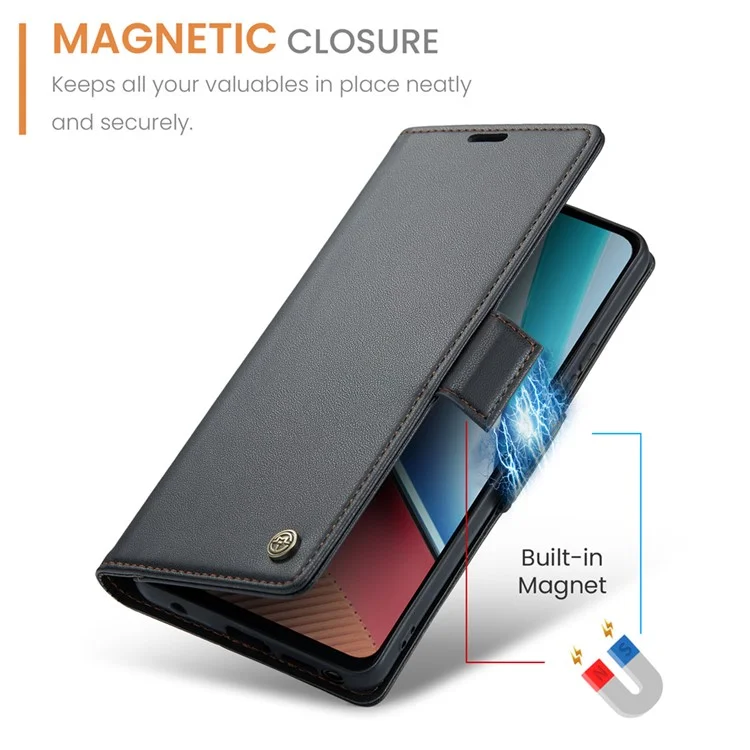 CASEME 023 Series per Motorola Moto G Stylus 5G (2023) Custodia a portafoglio da viaggio con supporto - Nero
