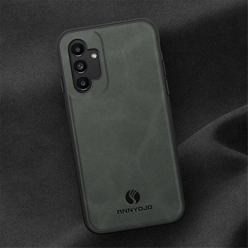 ANNYOJO Per Samsung Galaxy A13 5G Custodia Antiurto in Pelle PU Rivestita in PC+TPU - Caffè