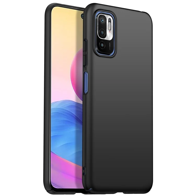 Für Xiaomi Redmi Note 10T 5G / Note 10 5G / Poco M3 Pro 4G / M3 Pro 5G Einfarbige PC-Hülle Stoßfeste Handyhülle - Schwarz