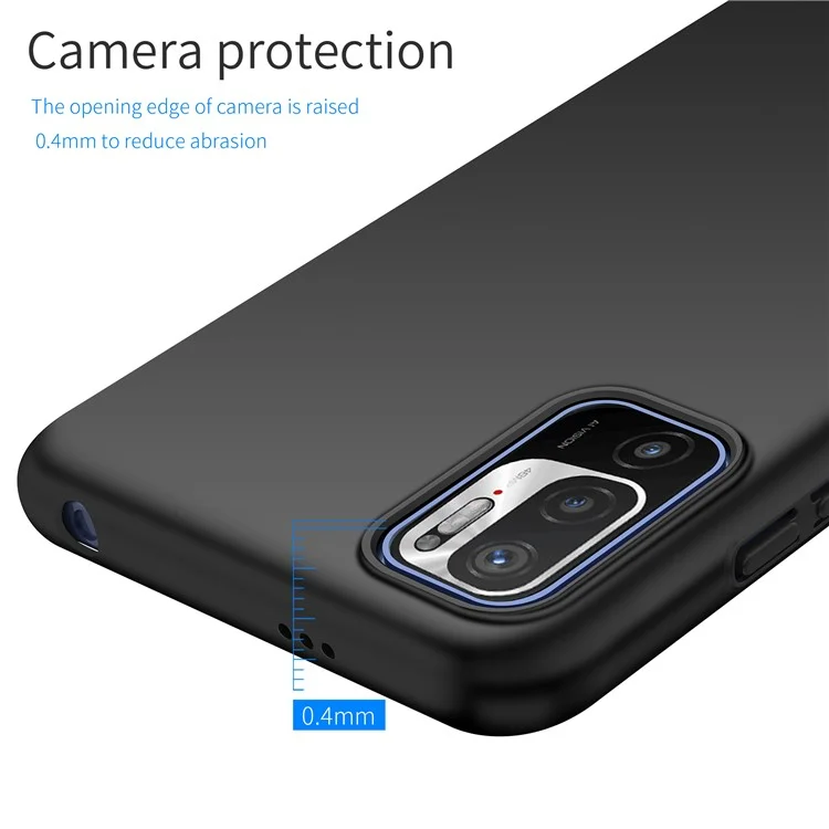 Für Xiaomi Redmi Note 10T 5G / Note 10 5G / Poco M3 Pro 4G / M3 Pro 5G Einfarbige PC-Hülle Stoßfeste Handyhülle - Schwarz