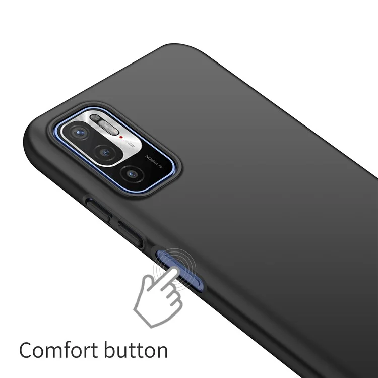Für Xiaomi Redmi Note 10T 5G / Note 10 5G / Poco M3 Pro 4G / M3 Pro 5G Einfarbige PC-Hülle Stoßfeste Handyhülle - Schwarz