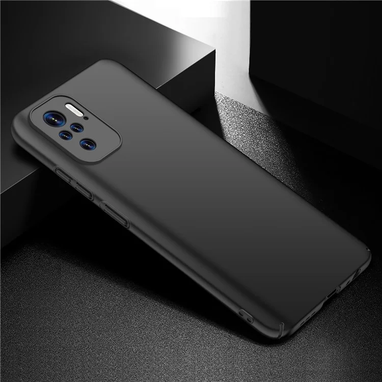 Pour Xiaomi Redmi Note 10 4G / Note 10S Housse anti-chute de couleur unie en PC - Noir