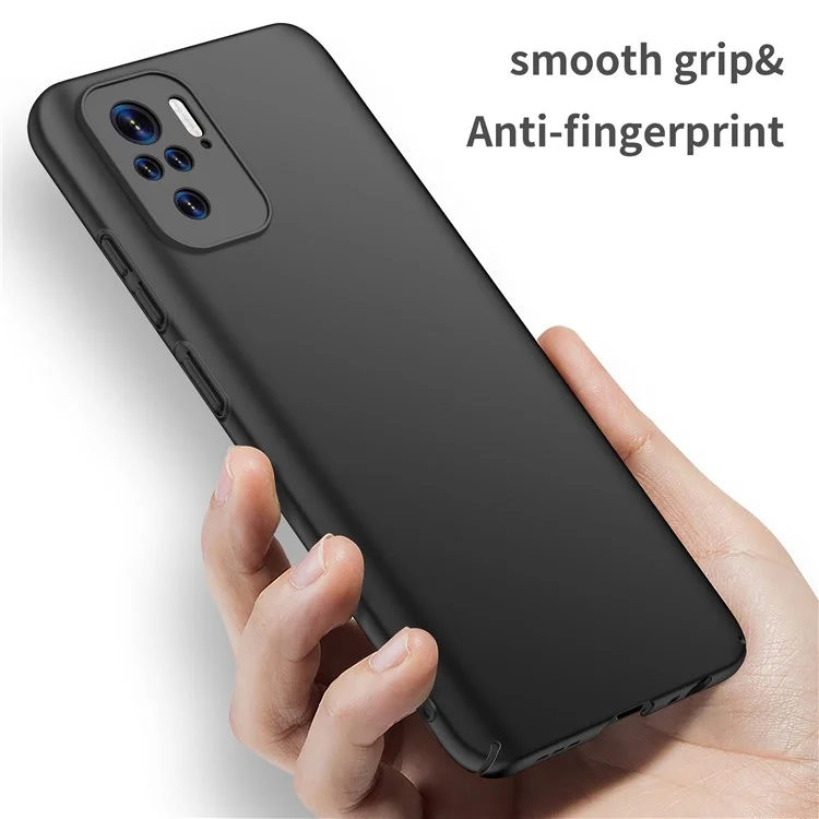 Pour Xiaomi Redmi Note 10 4G / Note 10S Housse anti-chute de couleur unie en PC - Noir
