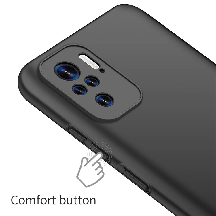 Pour Xiaomi Redmi Note 10 4G / Note 10S Housse anti-chute de couleur unie en PC - Noir