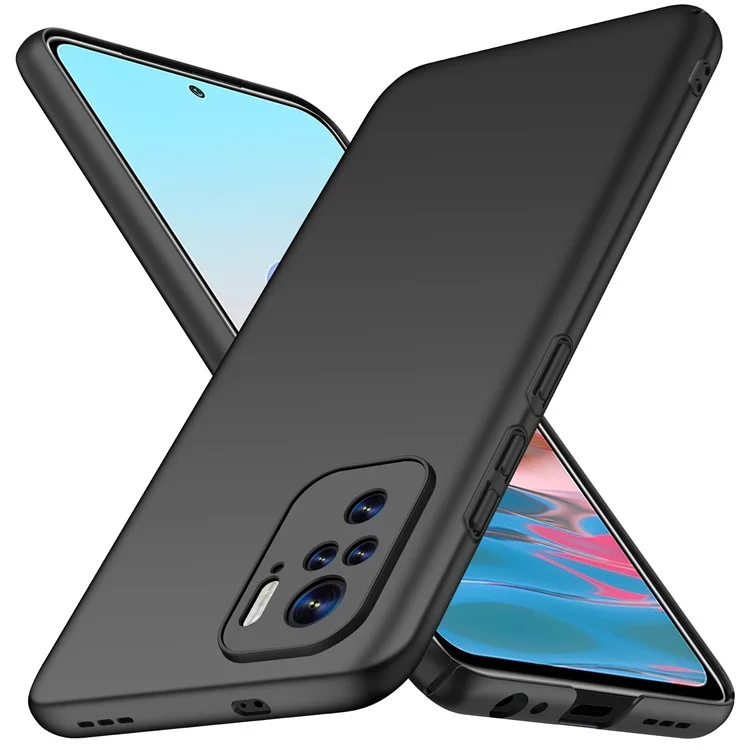 Pour Xiaomi Redmi Note 10 4G / Note 10S Housse anti-chute de couleur unie en PC - Noir