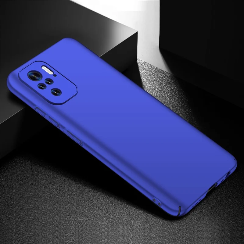 Para Xiaomi Redmi Note 10 4G / Note 10S Cubierta Anti-caída de Color Sólido de PC - Azul