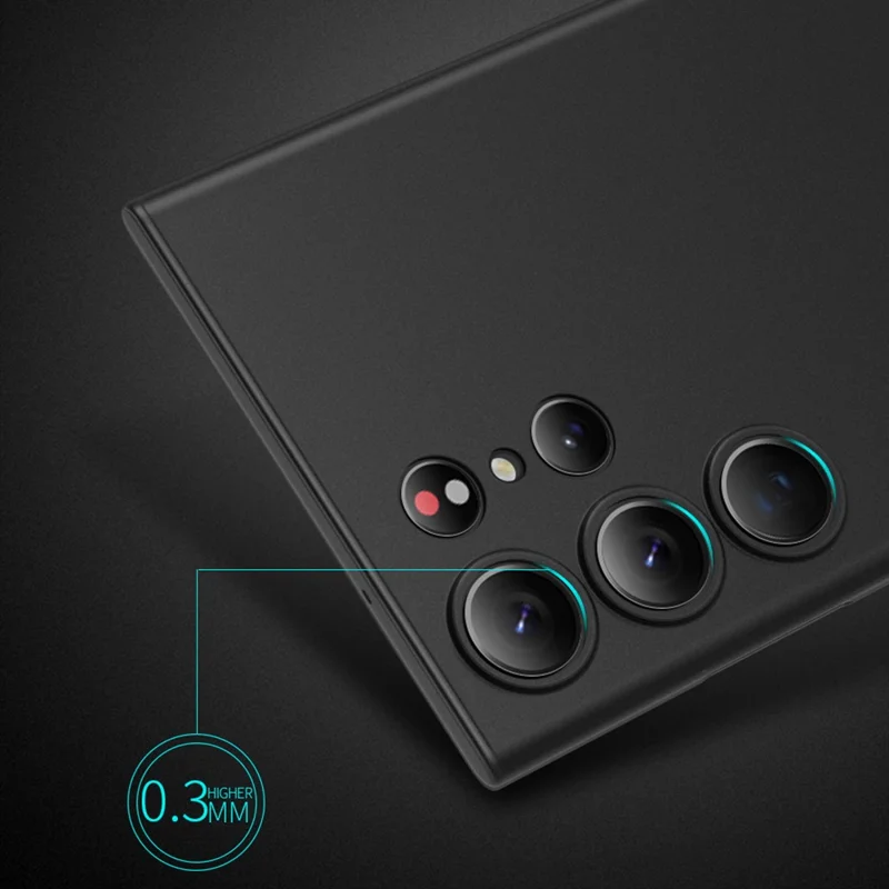 X-LEVEL For Samsung Galaxy S23+ Matte PP Phone Case Ultra-thin Drop-proof Cover - Transparent Black