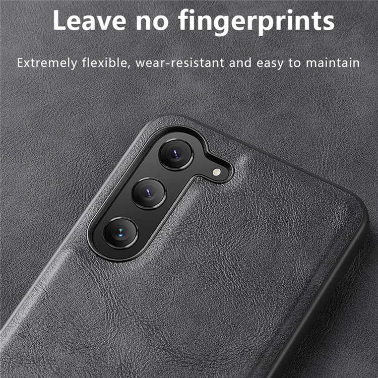 X-LEVEL Phone Case for Samsung Galaxy S23 Ultra , Bojue-3 Series PU Leather Coated TPU Back Cover - Grey