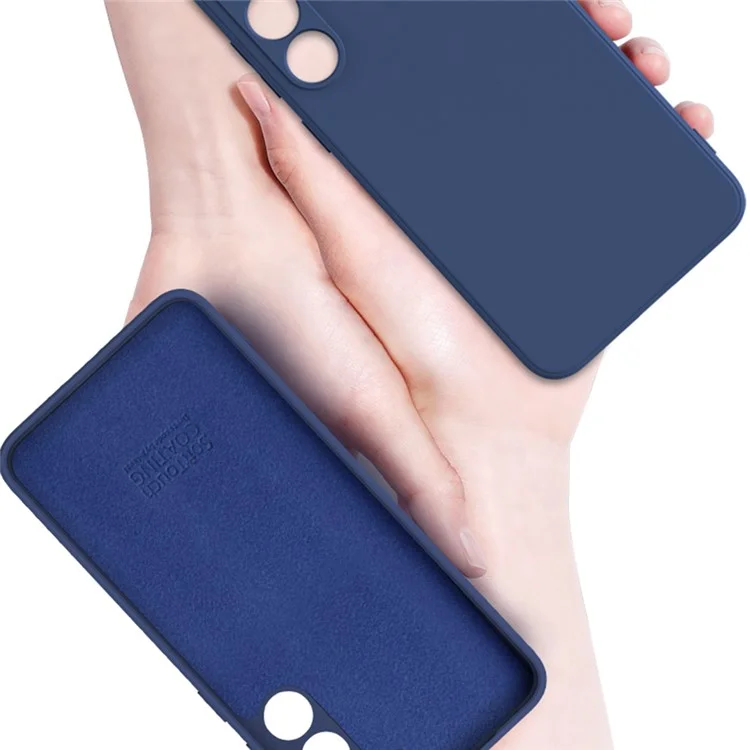 X-LEVEL Для Samsung Galaxy S23 Liquid Silicone Texture Back Cover Anti-drop TPU Phone Case - Dark Blue
