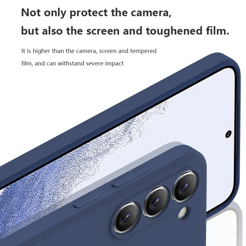 X-LEVEL For Samsung Galaxy S23 Ultra Anti-drop TPU Phone Case Liquid Silicone Texture Back Cover - Dark Blue