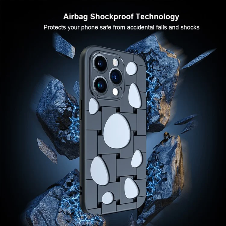 XUNDD For iPhone 13 Pro Drop-proof TPU Phone Case Heat Dissipation Holes Back Cover - Black